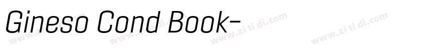 Gineso Cond Book字体转换